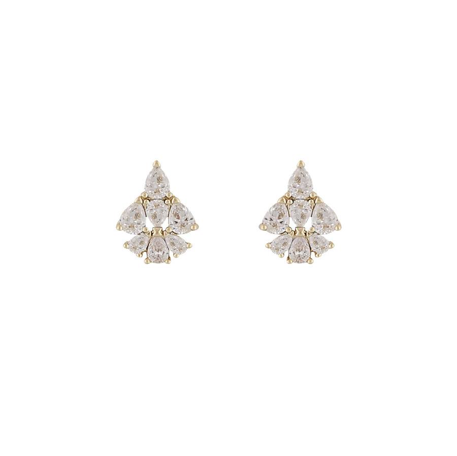 Snö of Sweden Ashley Drop Earring Gold/Clear Onesize