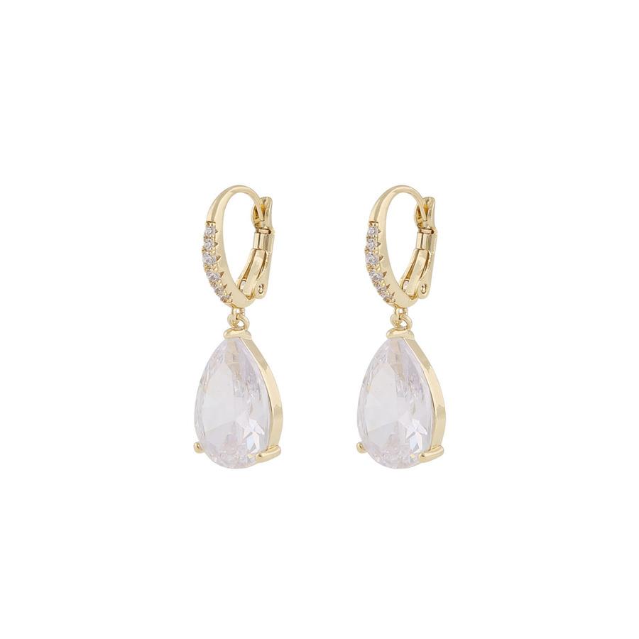 Snö of Sweden Ashley Drop Pendant Earring Gold/Clear Onesize