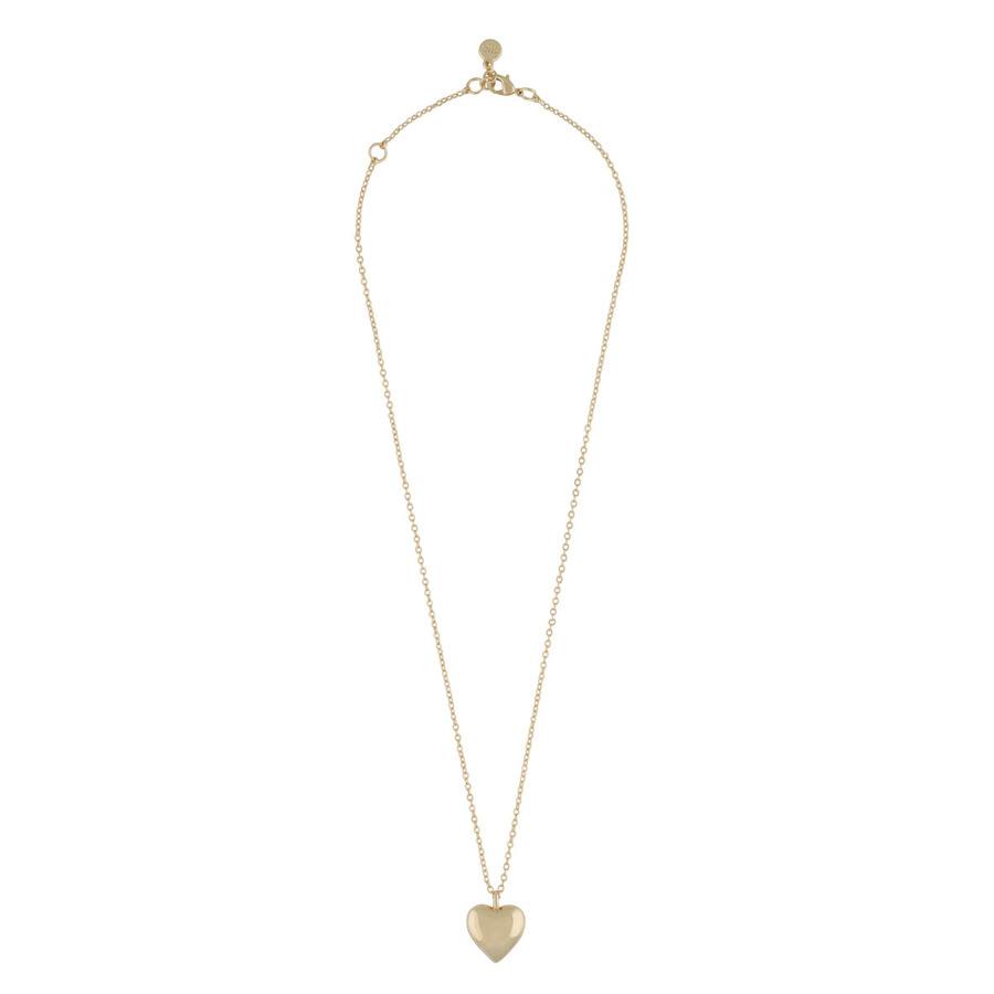 Snö of Sweden Brooklyn Heart Pendant Necklace Plain Gold 45 cm