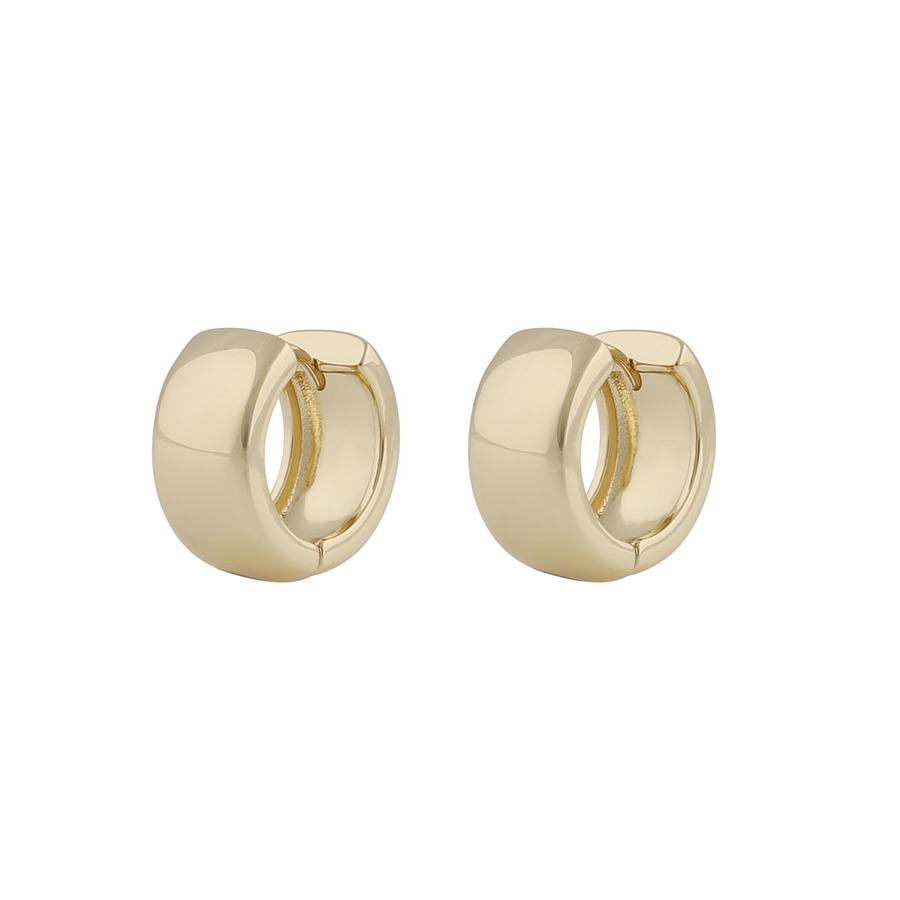 Snö of Sweden Gina Big Ring Earring Plain Gold Onesize