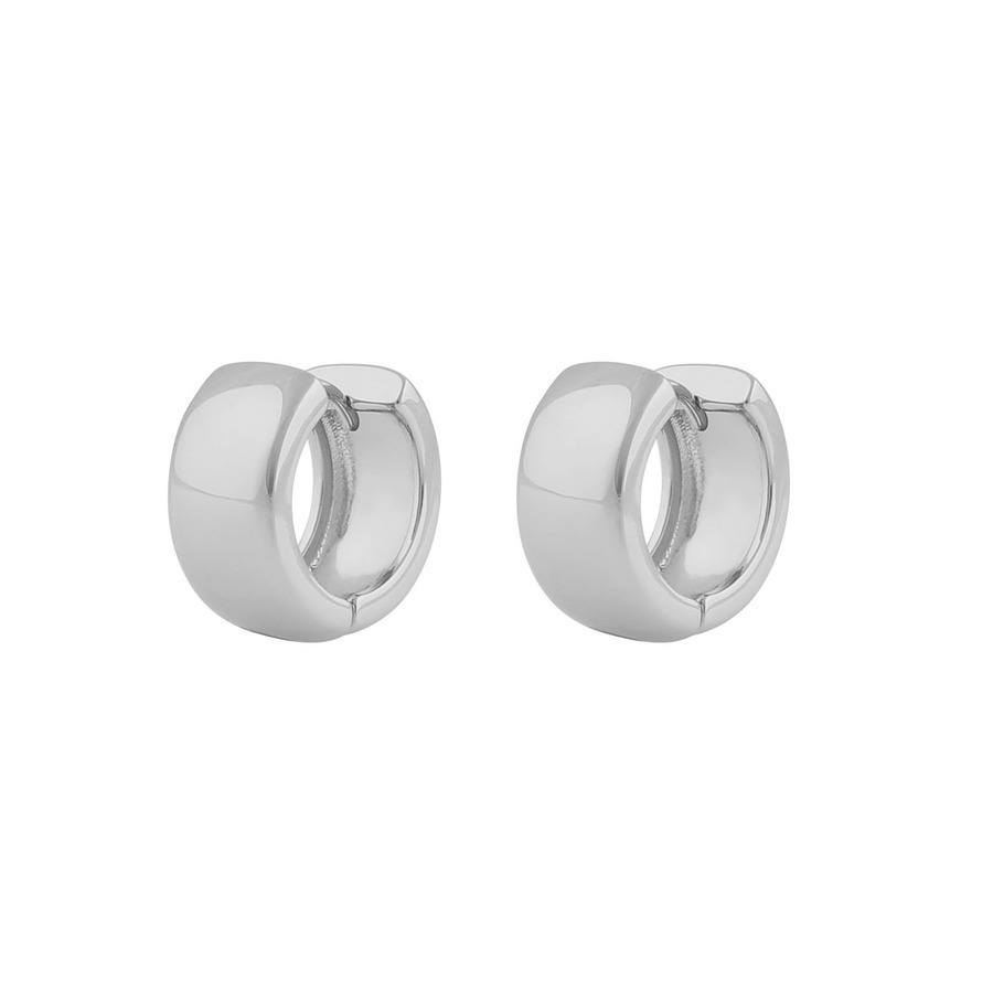 Snö of Sweden Gina Big Ring Earring Plain Silver Onesize