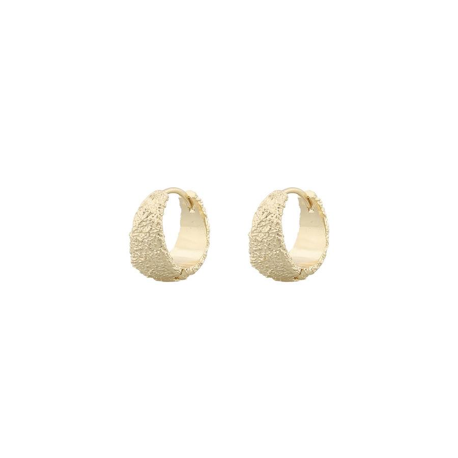 SNÖ of Sweden Florence Ring Earring Plain Gold 13,5 mm