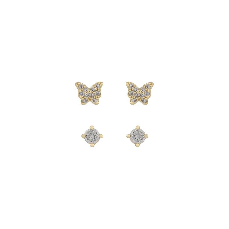 Snö of Sweden Vega Earring Set Gold/Clear