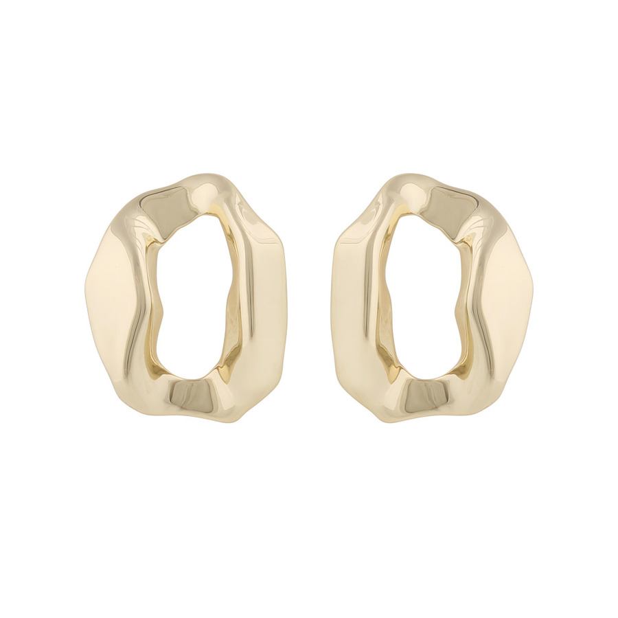 Snö of Sweden Malibu Big Earring Plain Gold