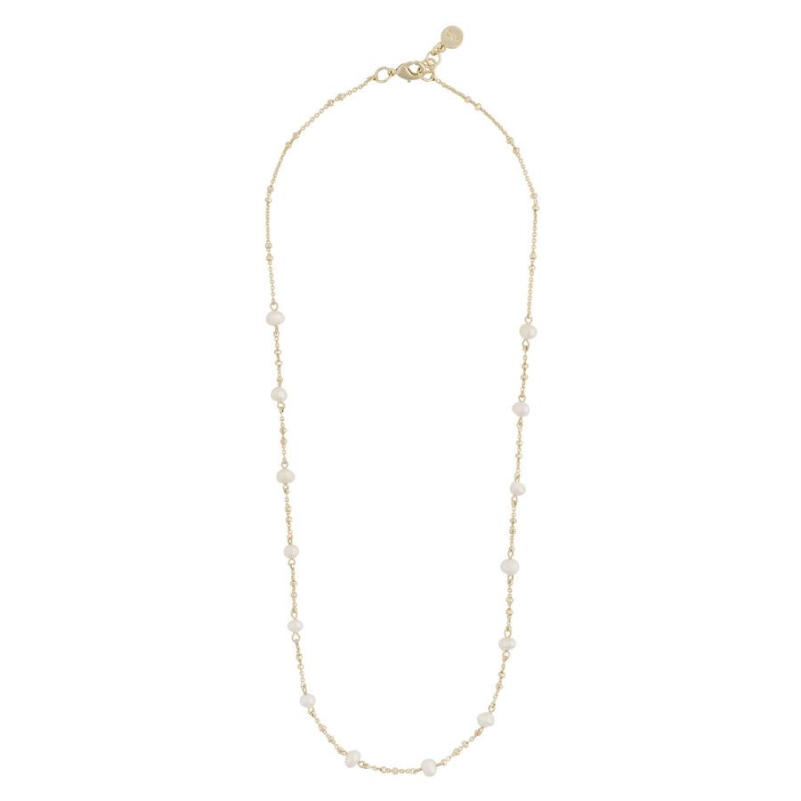 Snö of Sweden Julie Small Chain Necklace Gold/White