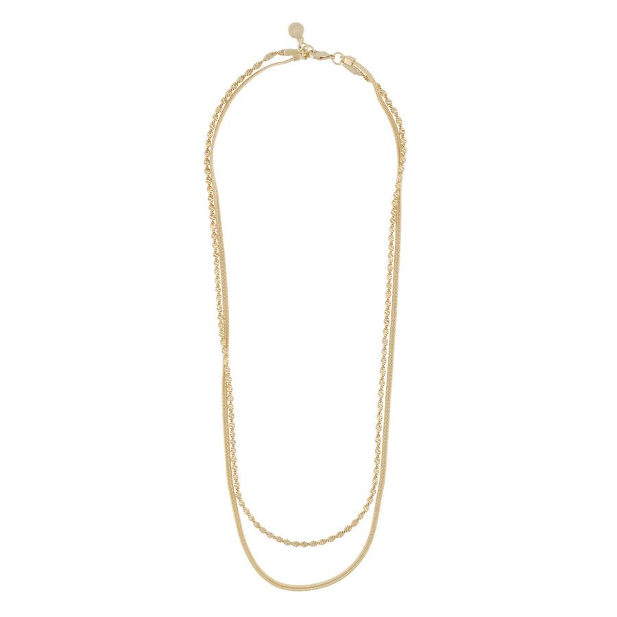 Snö of Sweden Serena Double Necklace Plain Gold