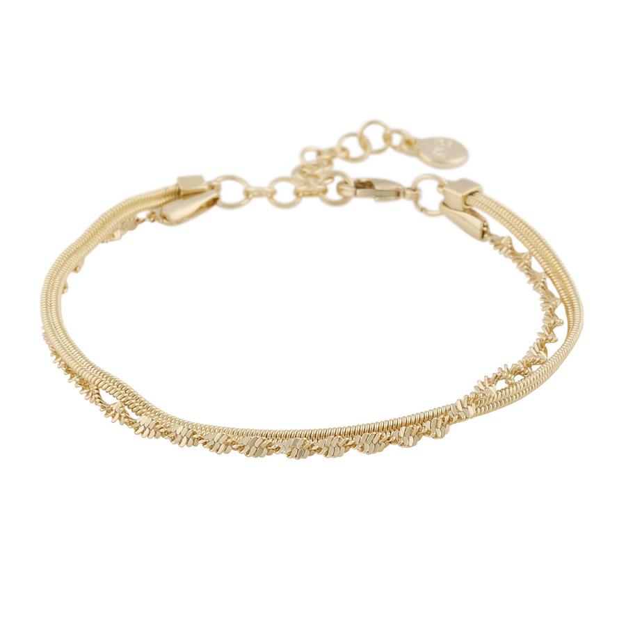 Snö of Sweden Serena Double Bracelet Plain Gold