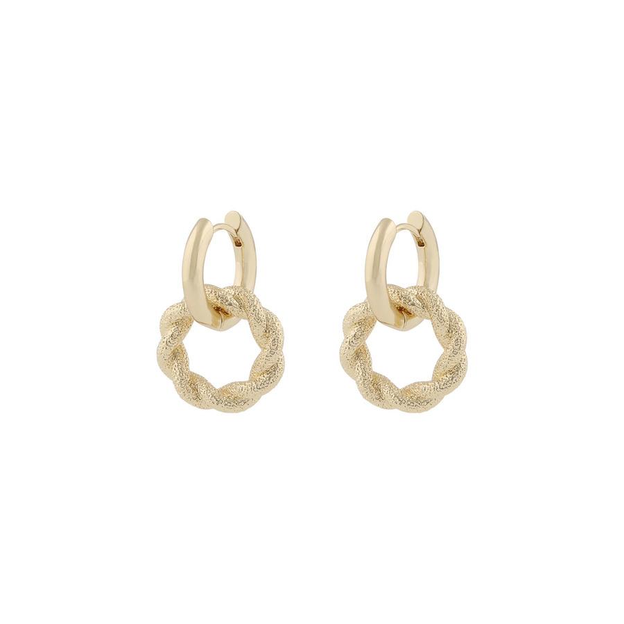 Snö of Sweden Serena Pendant Earring Plain Gold