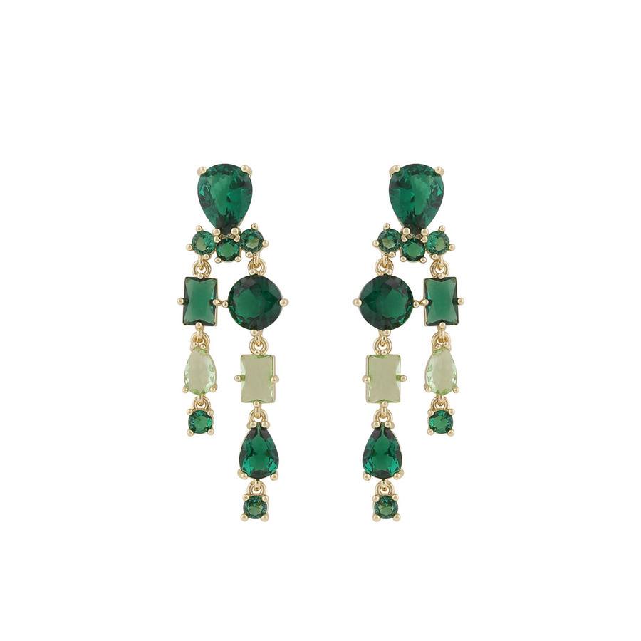 Snö of Sweden Ellie Pendant Earring Gold/Mix Green