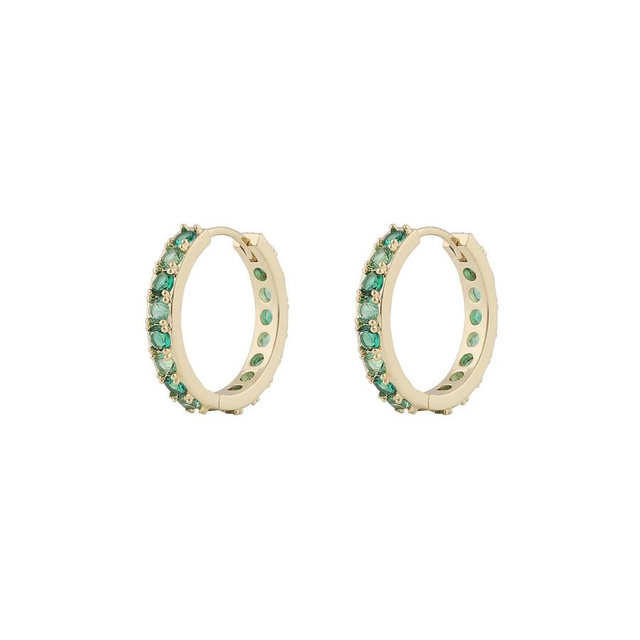 Snö of Sweden Ellie Stone Ring Earring Gold/Mix Green