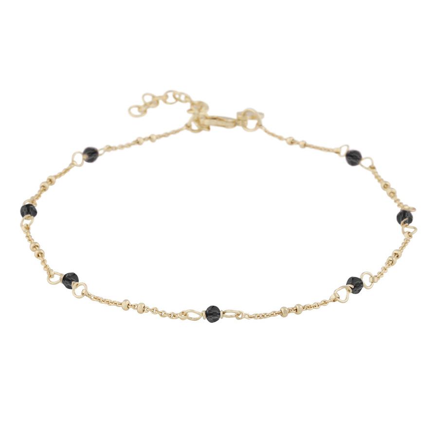 Snö of Sweden Harper Chain Anklet Gold/Black Onesize