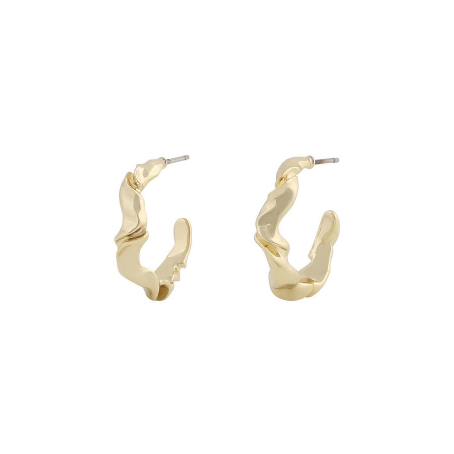 Snö of Sweden Malibu Oval Earring Plain Gold