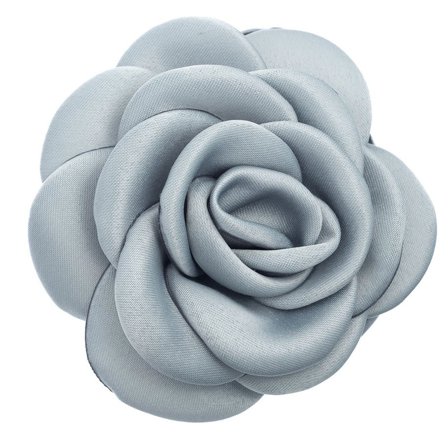 DARK Satin Rose Hair Claw Dark Sage