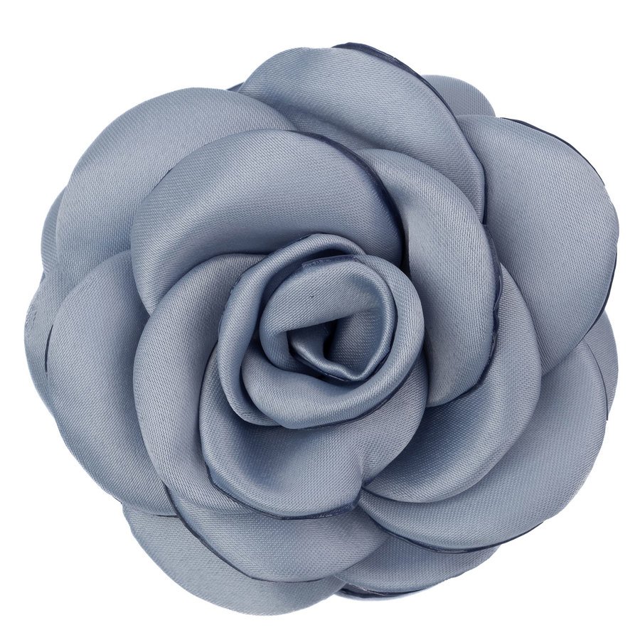 DARK Satin Rose Hair Claw Light Blue