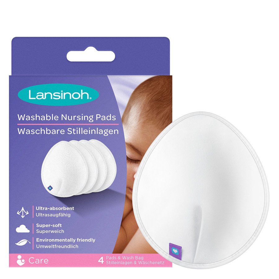 Lansinoh Washable Nursing Pads White 4 st