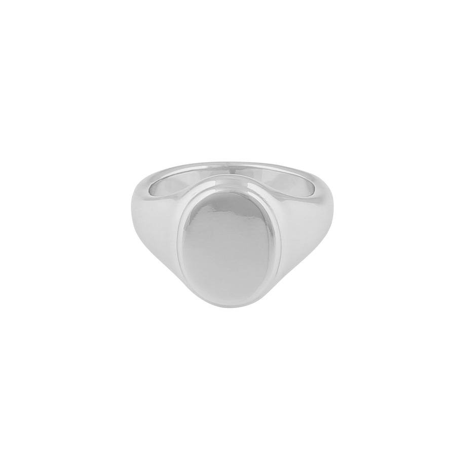 Snö of Sweden Casual Kim Signet Ring Plain Silver L