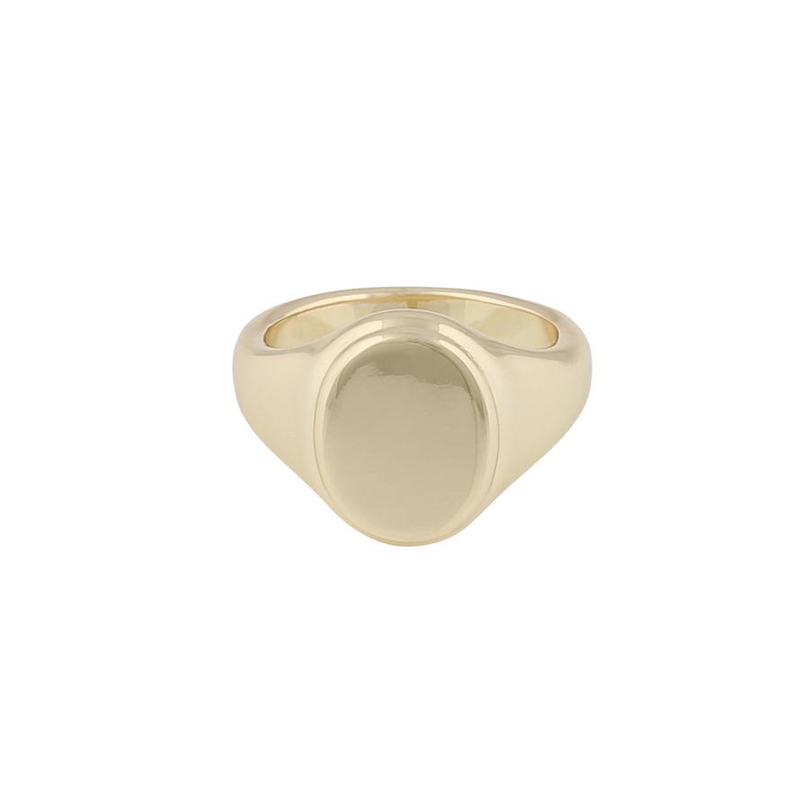 Snö of Sweden Casual Kim Signet Ring Plain Gold L