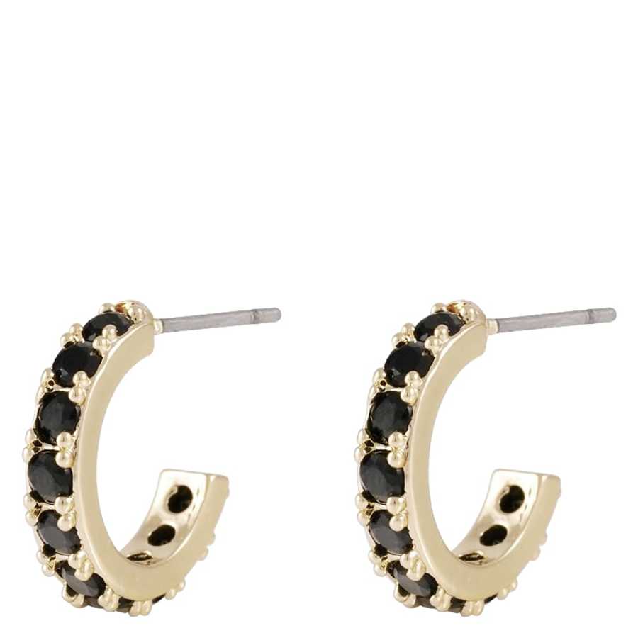 Snö of Sweden Fanny Small Oval Earring Gold/Black