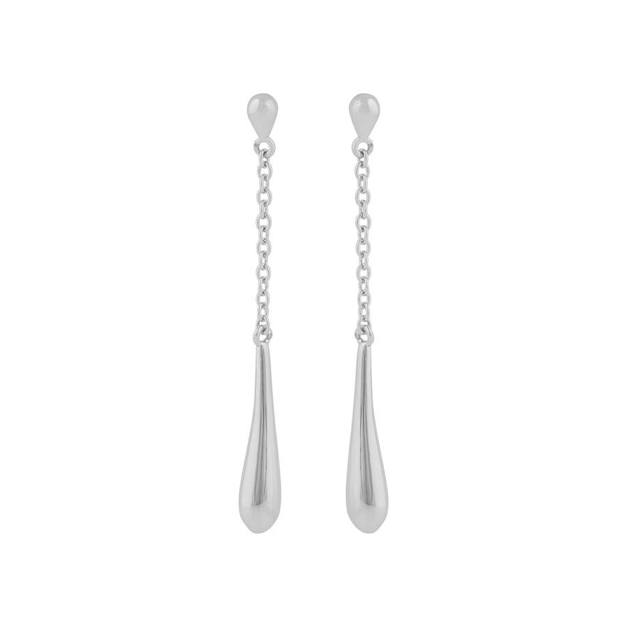 Snö of Sweden Lara Drop Chain Earring Plain Silver 48 mm