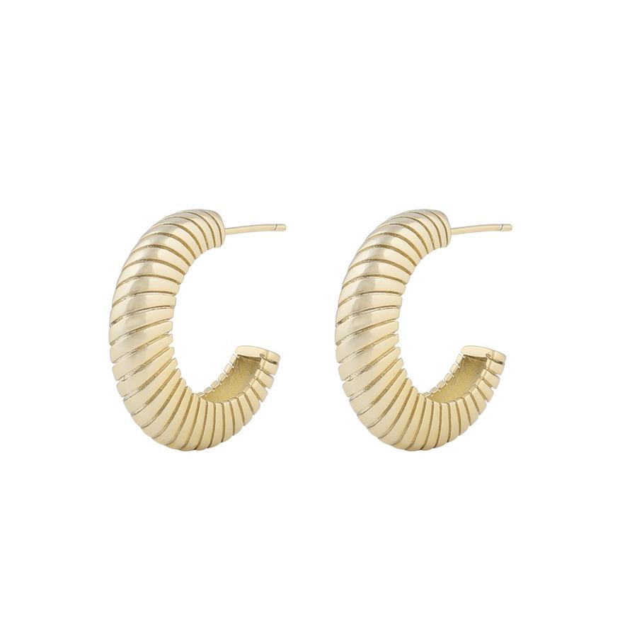 Snö Of Sweden Dakota Oval Earring Plain Gold