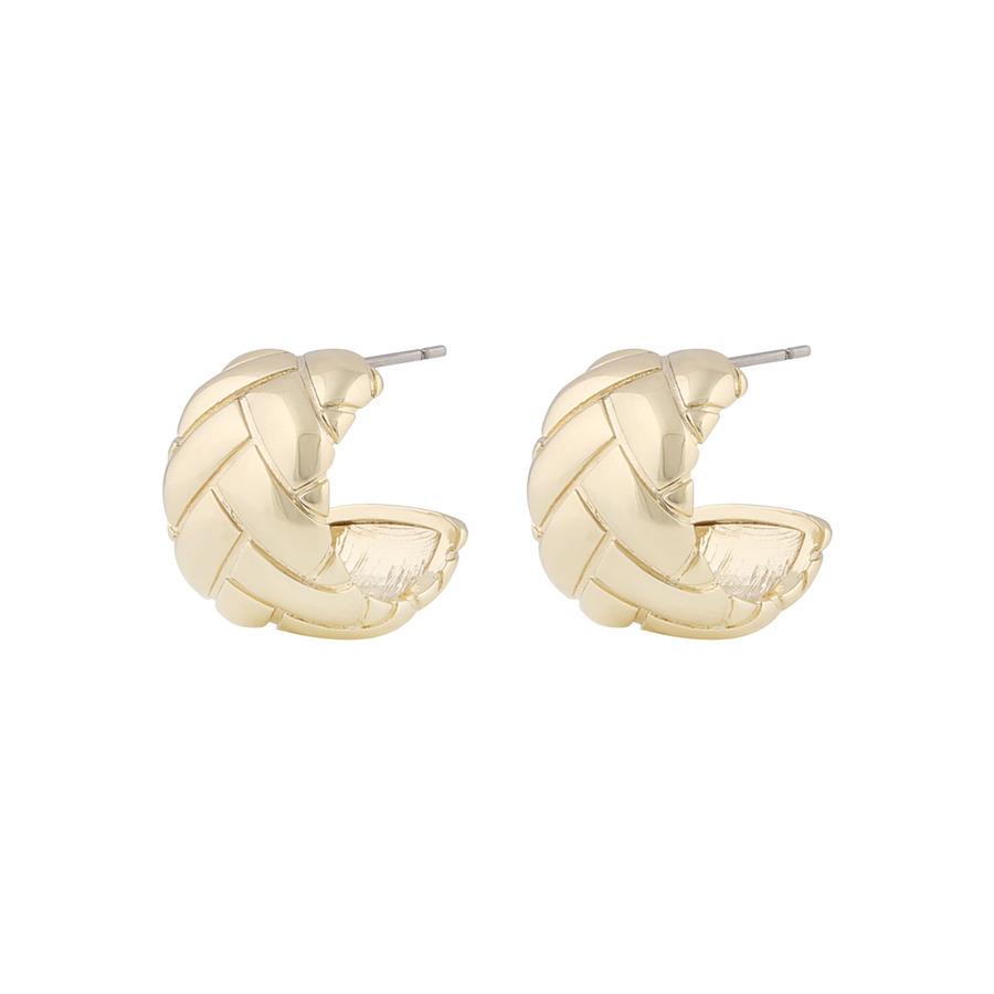 Snö of Sweden Addison Wide Oval Earring Plain Gold