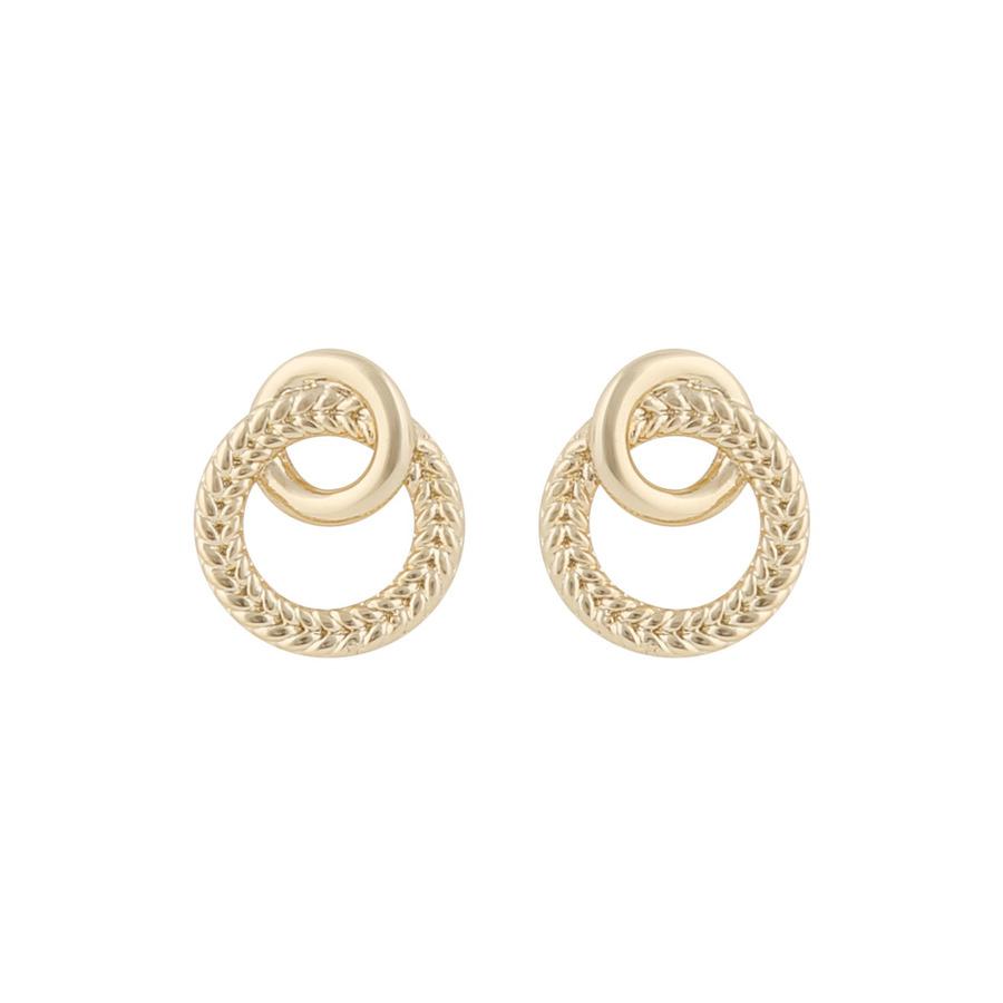 Snö of Sweden Addison Irregular Earring Plain Gold