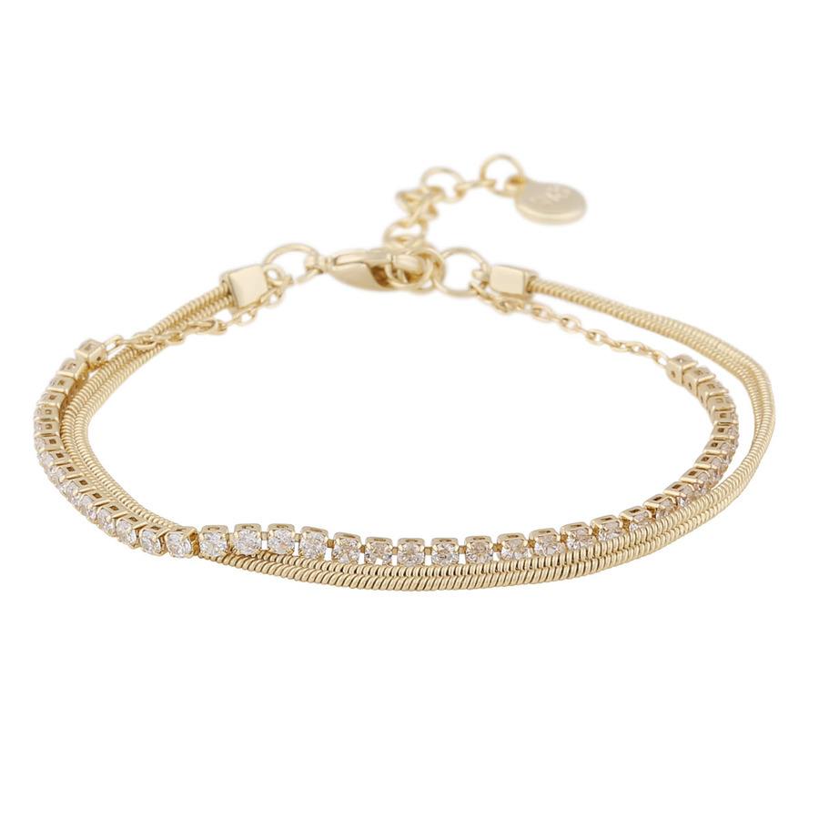 Snö of Sweden Ace Double Bracelet Gold/Clear