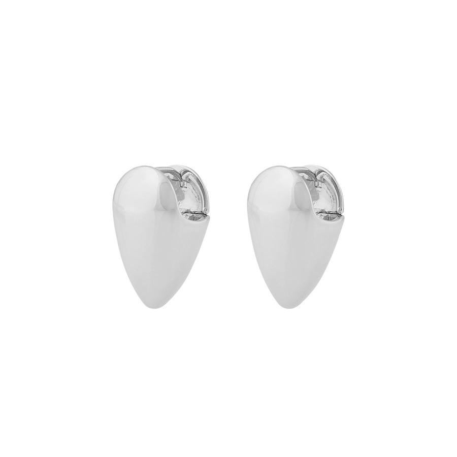 Snö of Sweden Aero Short Earring Plain Silver