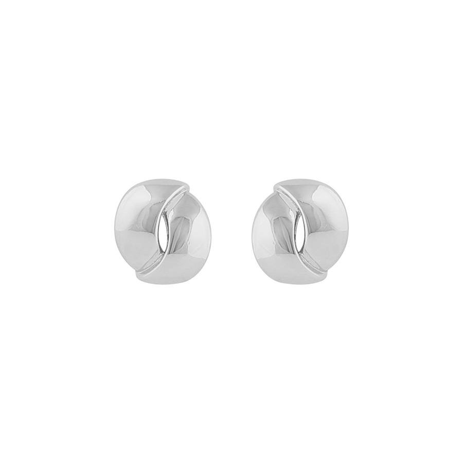 Snö of Sweden Aero Round Earring Plain Silver