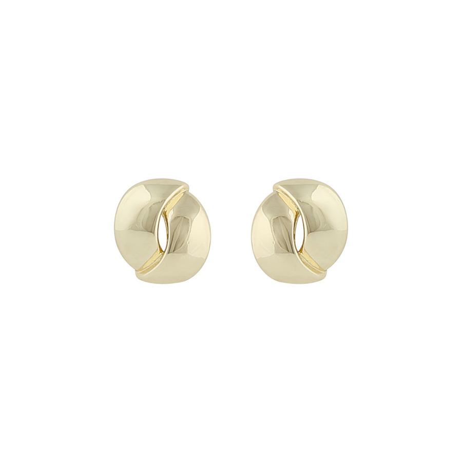 Snö of Sweden Aero Round Earring Plain Gold