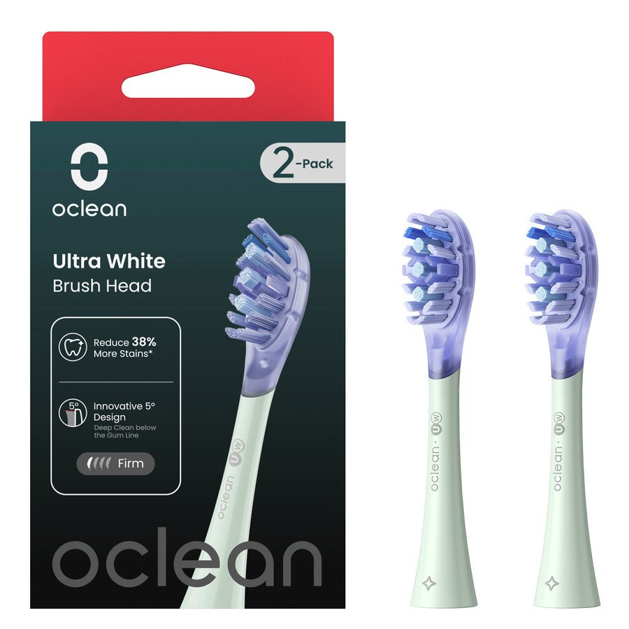 Oclean Ultra White Brush Head Green 2 st