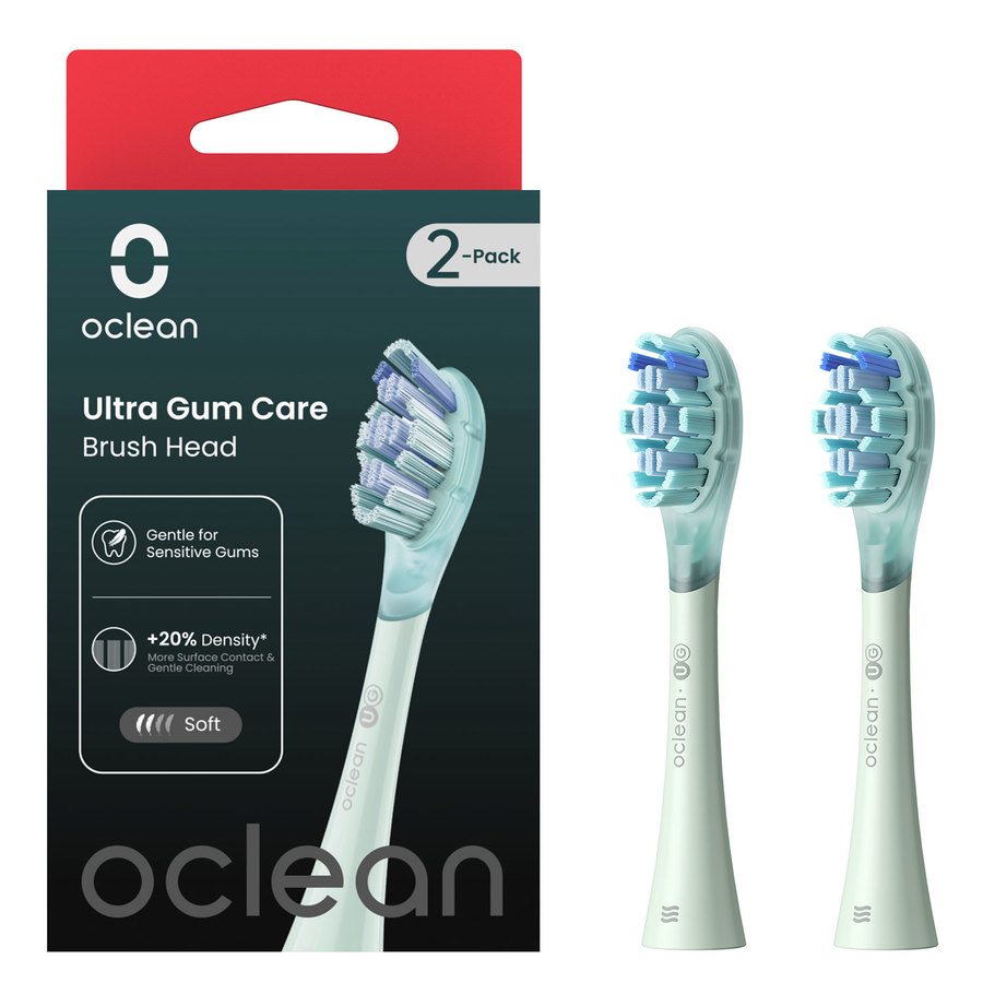 Oclean Ultra Gum Care Brush Head Green 2 st