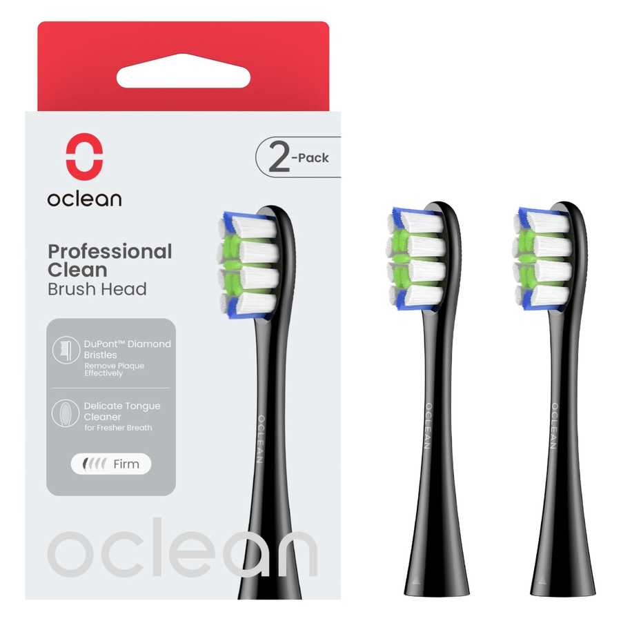 Oclean Professional Clean Brush Head Black 2 st