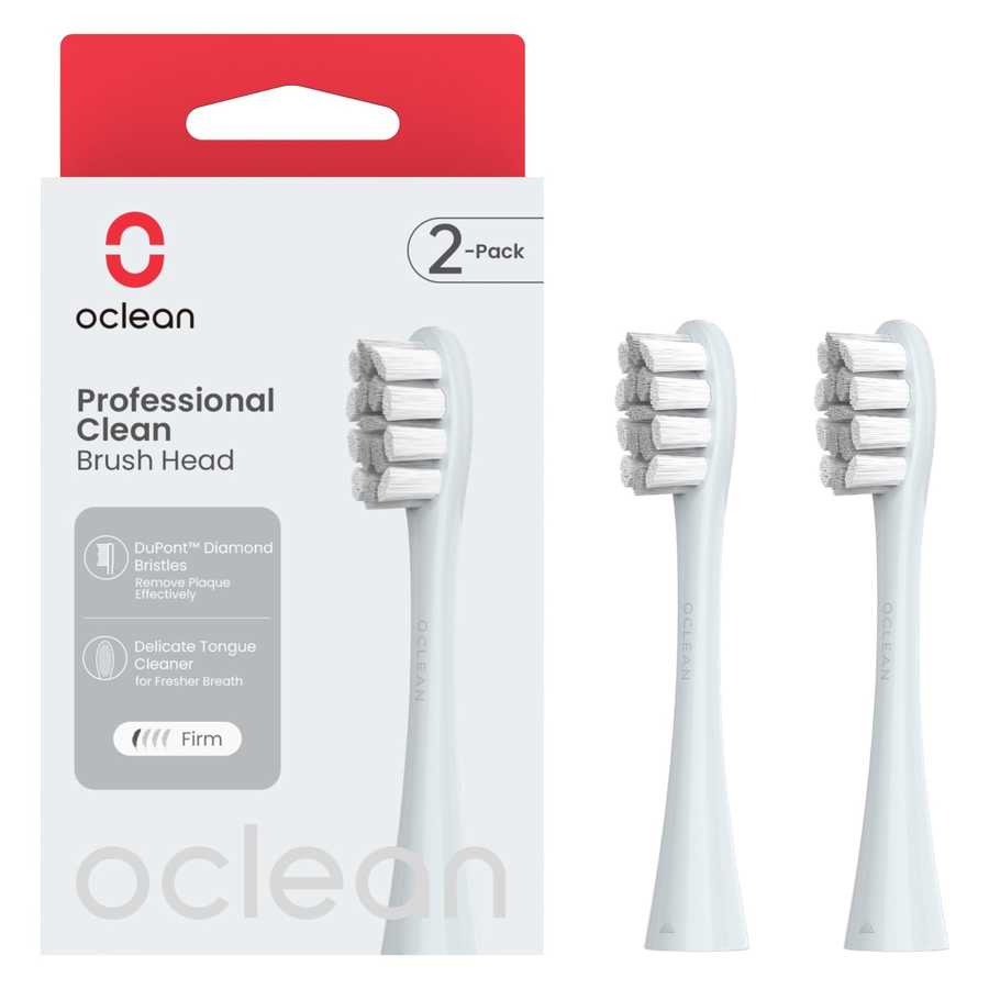 Oclean Professional Clean Brush Head Silver 2 st